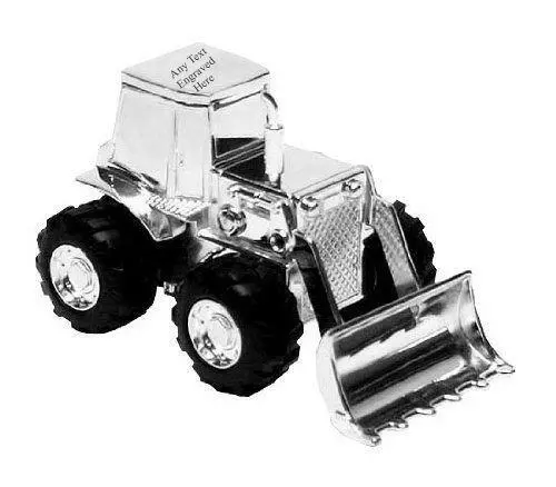 Personalised Engraved Silver-plated Digger Bank Money Box