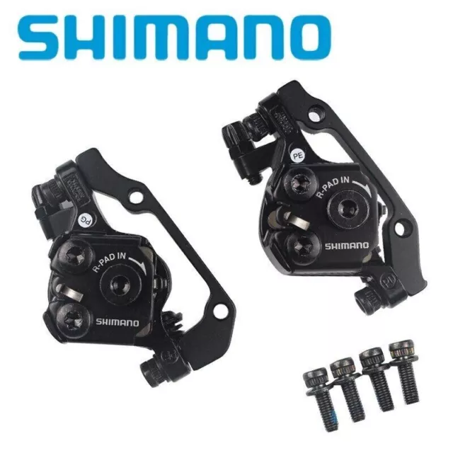 Shimano BR-M375 Cable Disc Brake Caliper Front & Rear Set bicycle brakes B01S