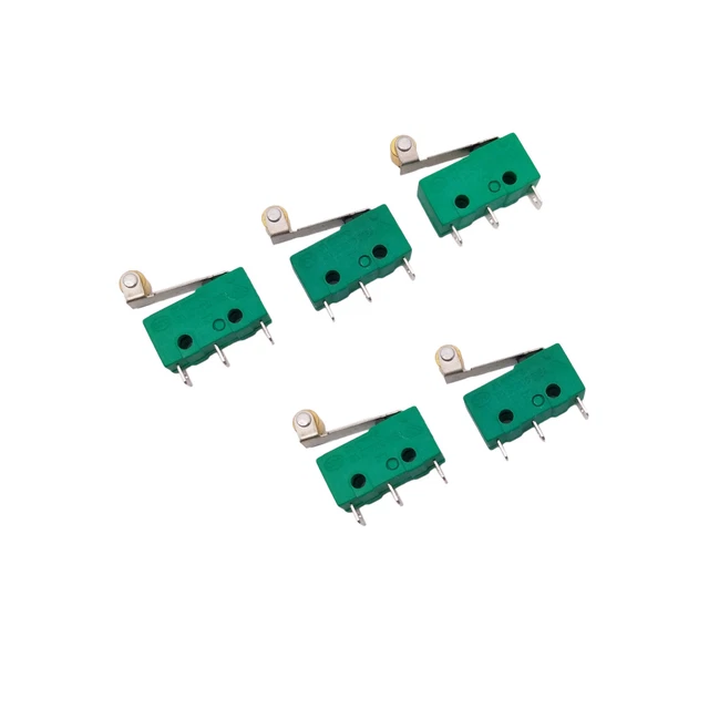 Lotto Da 10 Microinterruttori Uxcell KW4-3Z-3 – SPDT, 3 Terminali, Leva Dritta, Colore Verde