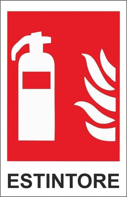 Cartello Estintore, fotoluminescente, plastica, ISO 7010
