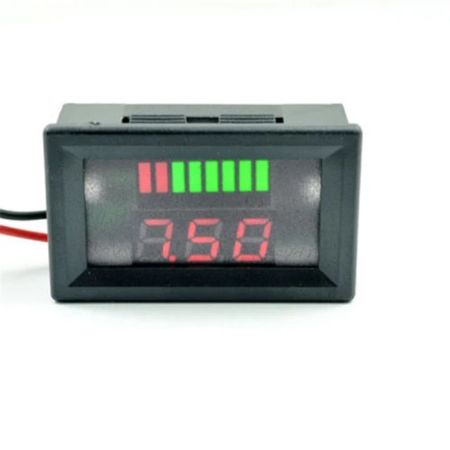 Tensione Metro LED Display Electromobile Volt Controllo Cavo Acido Veicolo Auto
