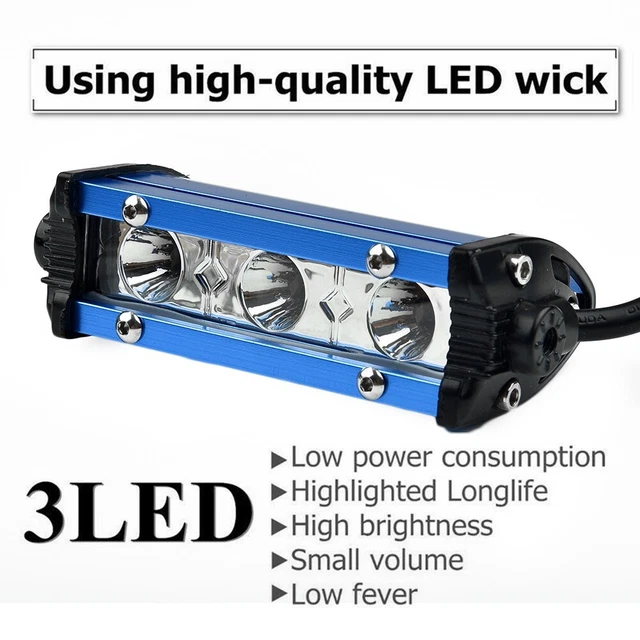 Barre lumineuse de travail DEL 4 pouces 9W pour voiture moto SUV ATV L A accesso