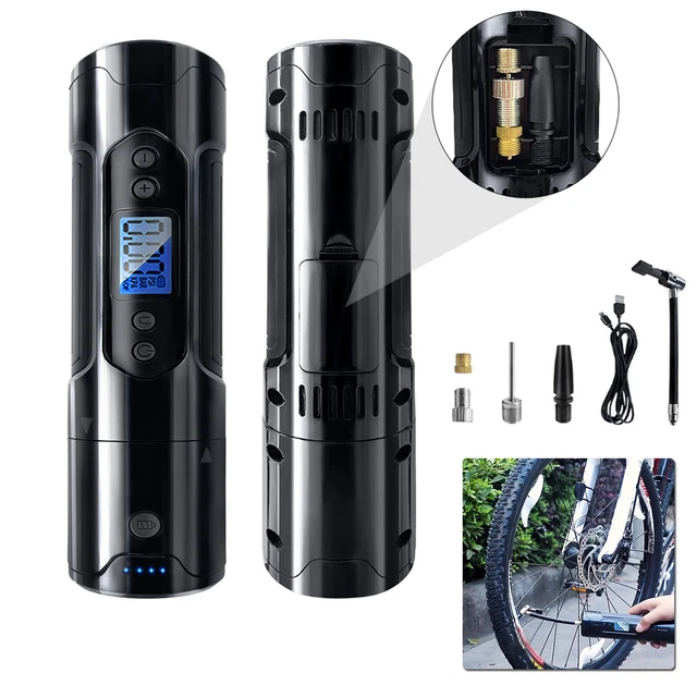 12V Akku Auto Reifen Druckluft Luftpumpe 1000mAh Fahrrad Kompressor USB Pumpe ^7