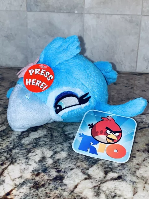 Angry Birds Rio Blue Bird JEWEL Plush NO SOUND 2011 Commonwealth 5" Rovio Game