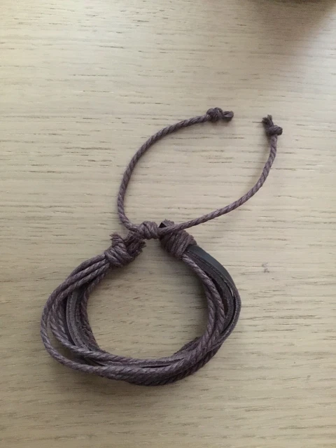 mens brown leather bracelet