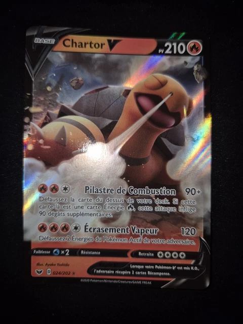Chartor CARTE POKEMON CHARTOR V 024/202 Épée & Bouclier - Neuf EUR 3,00 ...