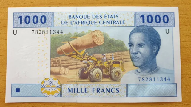 CENTRAL AFRICAN STATES (Cameroon) 1000 Francs 2002 P207Ue UNC Banknote