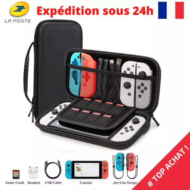 Coque Rangement Nintendo Switch Étui Sac Housse Pochette Protection Manettes