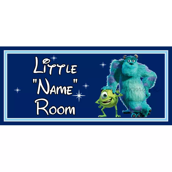 Little Monsters Bedroom Door Sign = Disney Monsters Inc DB - Personalised