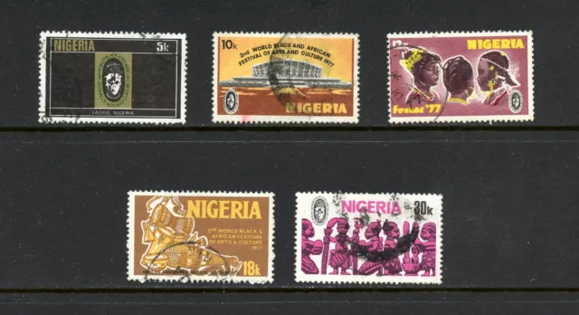 1976/7 Nigeria R3307 African Arts Festival 5v. Used