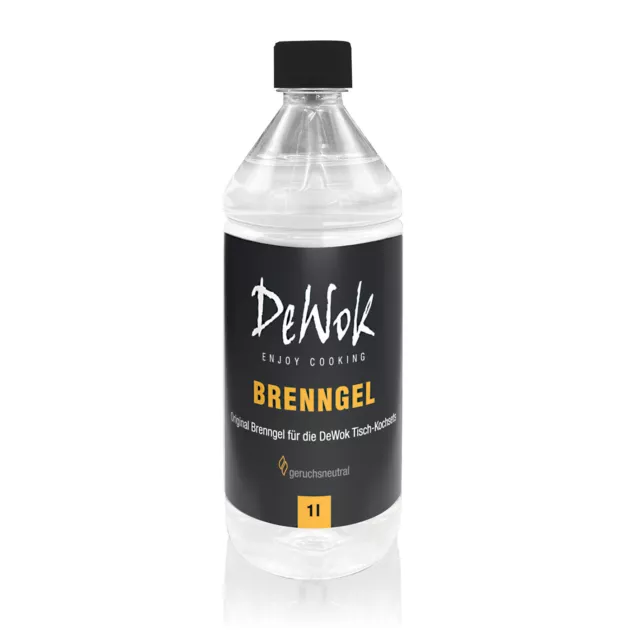 DeWok Brenngel 1 Liter Brennpaste Gel Feuergel Brennmittel 1l geruchsneutral