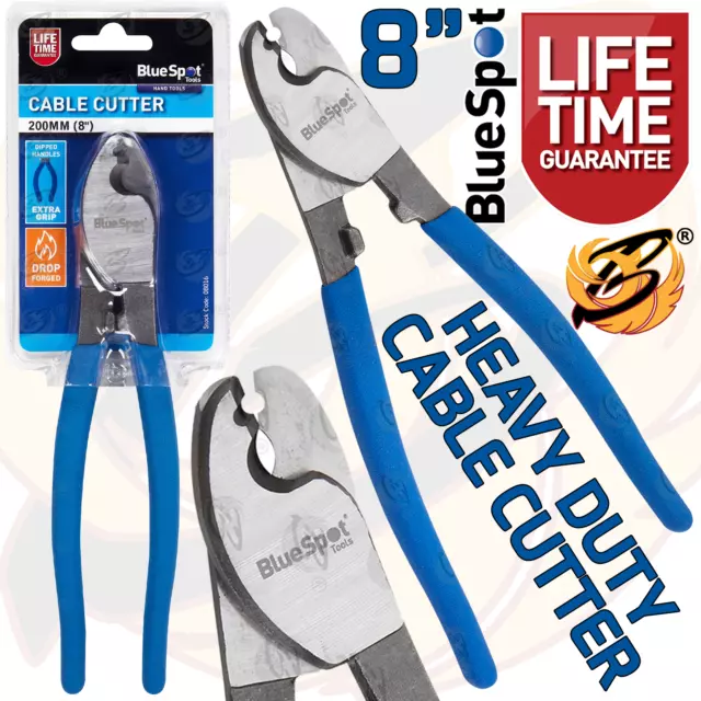 BLUESPOT Heavy Duty 8" 200mm Cable Cutters Electric Wire Copper Cable Cutters