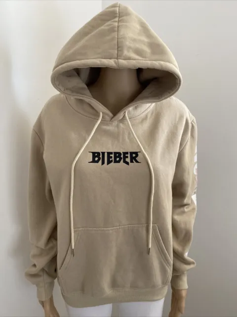 Justin Bieber Beige Purpose World Tour Hoodie High Quality Fleece XS-S