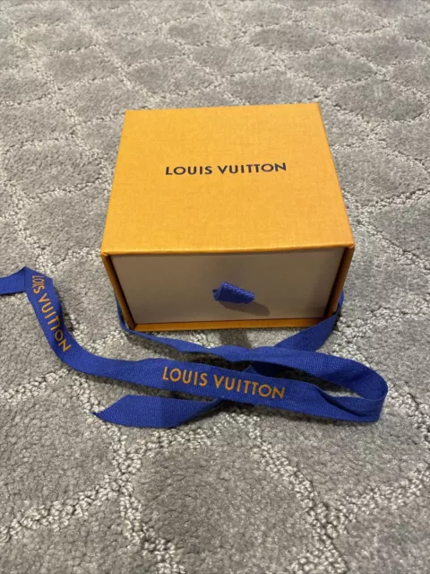 Authentic Louis Vuitton Gold Letter 5.25x 3.5x1 Empty Drawer Style Box .