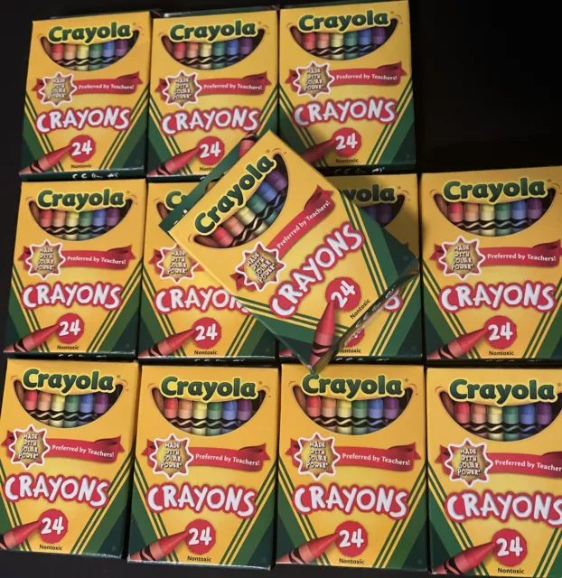 LOT OF 12 boxes - Crayola Classic Crayons 24 crayons per box Non-Toxic  colors $20.00 - PicClick