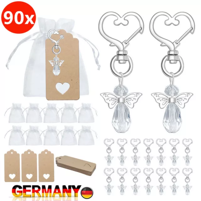 30Set Schutzengel Gastgeschenk Glücksbringer Hochzeit Taufe Kommunion Beutel