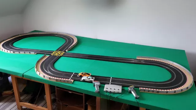 Scalextric Sport Digital track layout complete with 2 digital cars