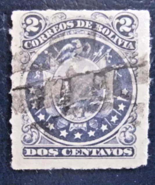 Bolivia, escudo.Mi.23,2 céntimos, usado 1887