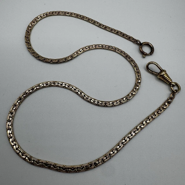 Chaîne De Montre à Gousset Ancienne En Métal - Longueur 22 Cm - Style Classique - À Identifier