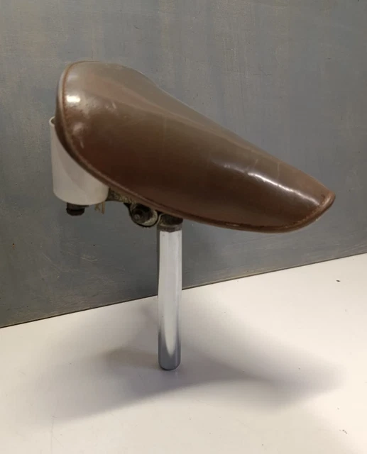 Selle De Vélo Enfant VERYBEST N°3 En Cuir - Ancienne, Très Bon état, Vintage