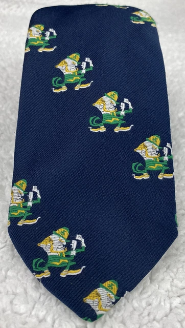 Vintage Notre Dame Shamrock Fighting Irish Polyester Tie, St. Patrick’s Day