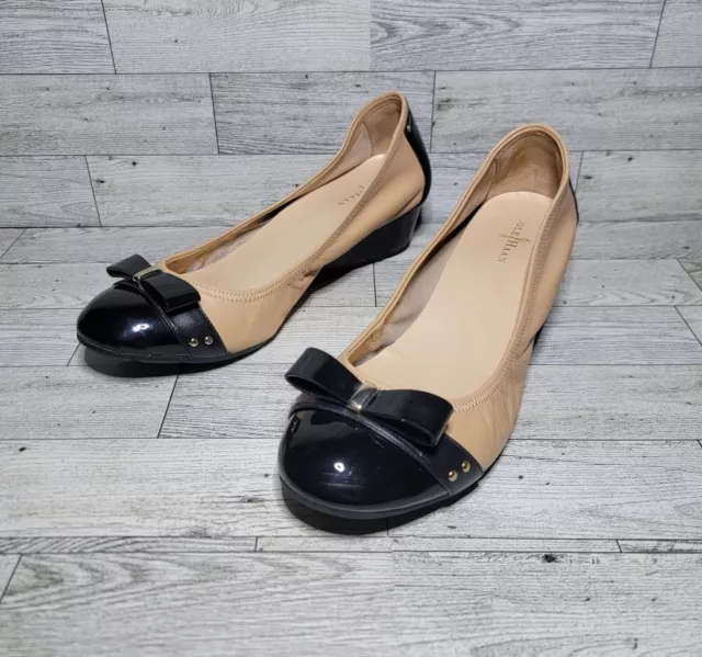 Cole haan adair sales leather bow wedge