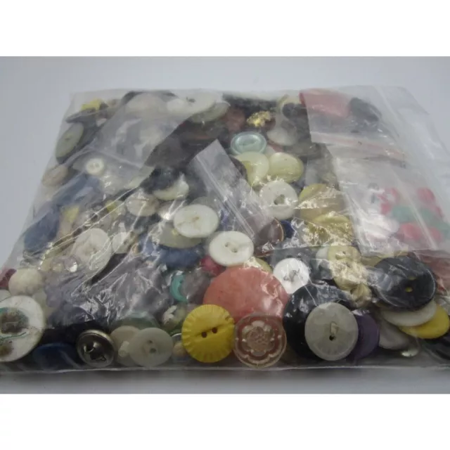 HUGE 12OZ, Craft Sewing Buttons Lot Various Sizes Types Colors Vintage/new