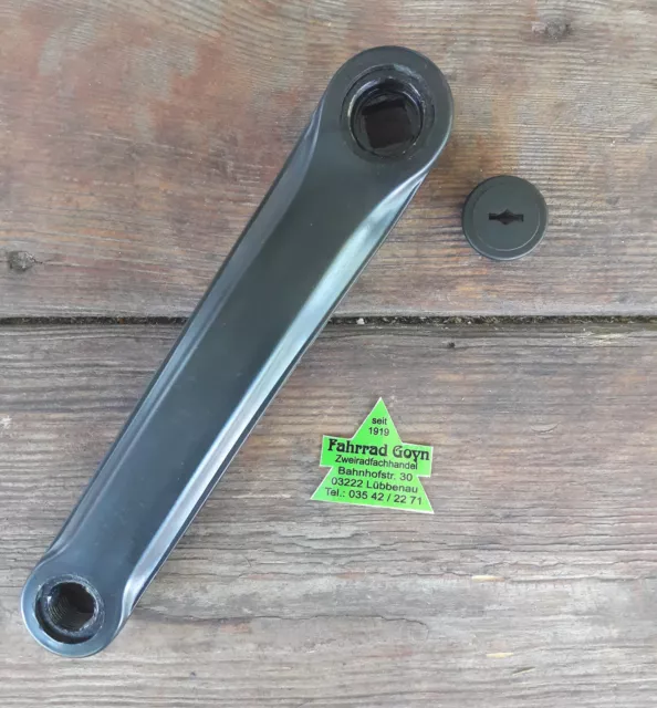 Kurbel links Fahrrad Tretkurbel Stahl Schwarz 4-Kant 170 mm Pedalarm