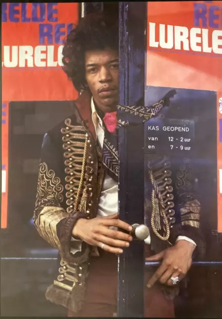 Jimi Hendrix poster photograph - 1960s image A3 size reproduced from original