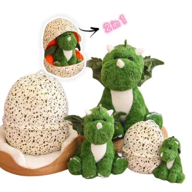 Soft Dinosaur Egg Plush Toy Hatch Dinosaur Stuffed Doll for Easter Plush Hug Toy