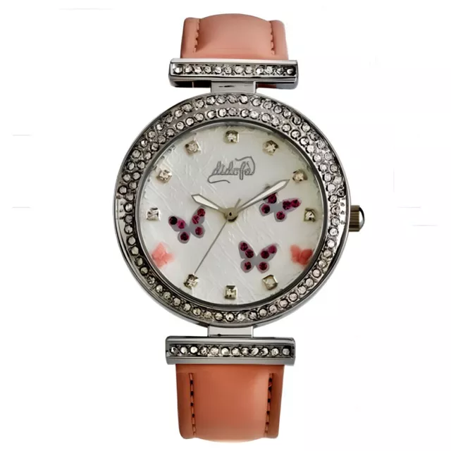 Orologio Didofa Papillon Donna Vintage Analogico Rosa Classico Elegante Quarzo