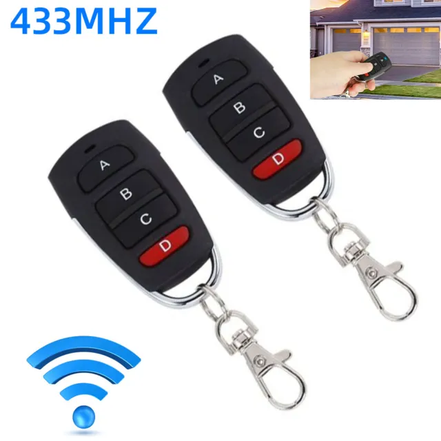 2X UNIVERSAL ELECTRIC Cloning Remote Control Key Fob 433MHz For Gate Garage  Door $8.11 - PicClick