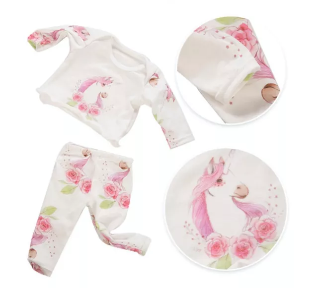 Unicorn pattern Clothes set fits 18 inch American Girl Doll clothing