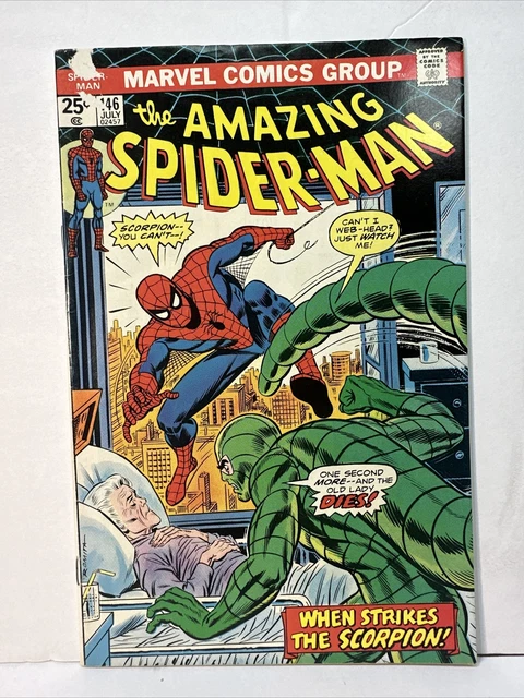 The AMAZING SPIDER-MAN #146 GWEN STACY CLONE & SCORPION APP 1975 Marvel FN- 5.5