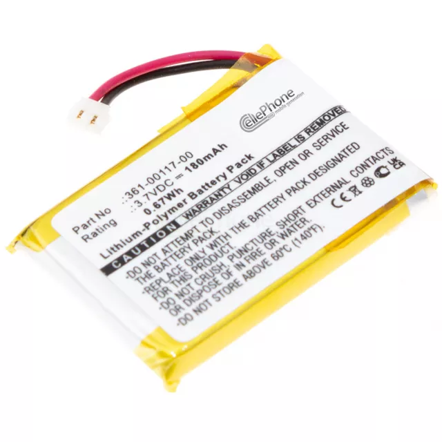 3,7V Akku Li-Polymer für Garmin Approach S10 S20 - ersetzt 361-00097-00 - 180mAh