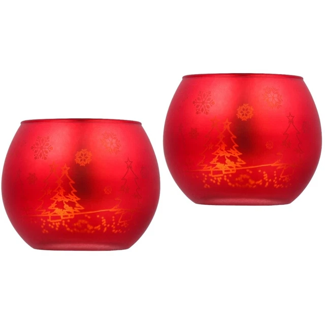 2 piezas Vidrio de Navidad Candelabro Hágalo usted mismo Aroma Candelabro Portavelas Schmuc