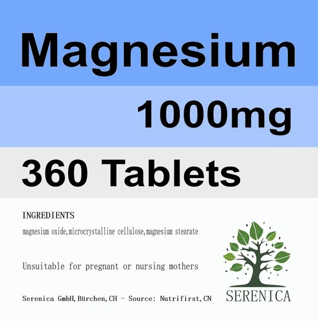 Magnesium 1000mg x 360 Tablets