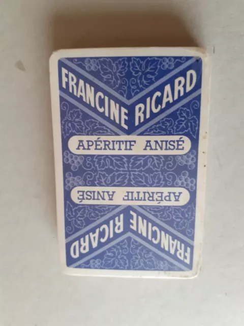 Ancien jeu de cartes  RICARD FRANCINE  anis,absinthe,alcool, pastis,bar,bistrot