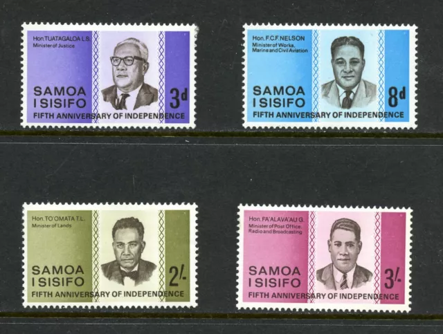 R1760 Samoa 1967 Indépendance Anniversaire 4v. MNH