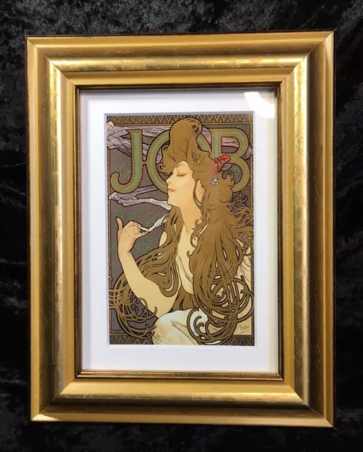 Alphonse Mucha JOB Cigarettes Advertising Art Print Nouveau Art Deco Framed