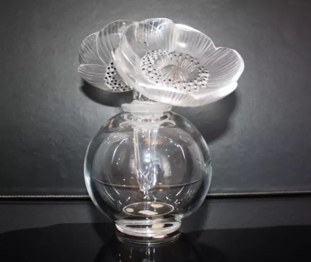 Lalique *Deux Anemones* Flacon  Parfum Perfume Bottle & Stopper  Chrystal #11613 3