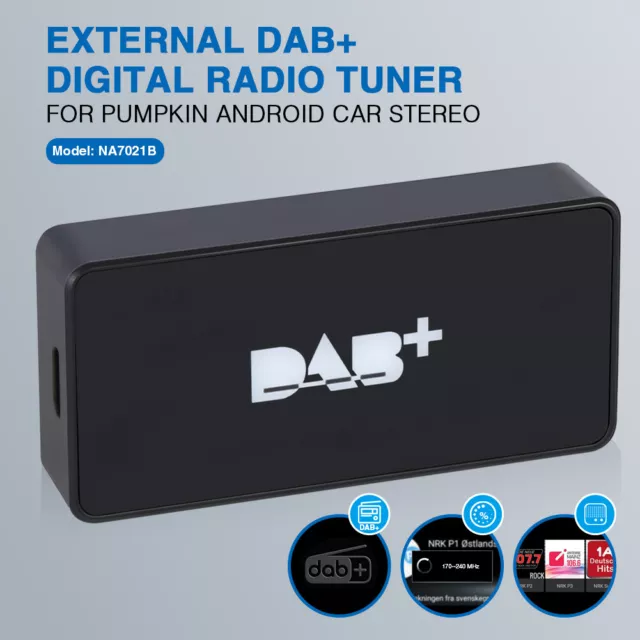 Pumpkin DAB+ Box Digital Radio Antenne Empfänger FM Tuner für Android Autoradio