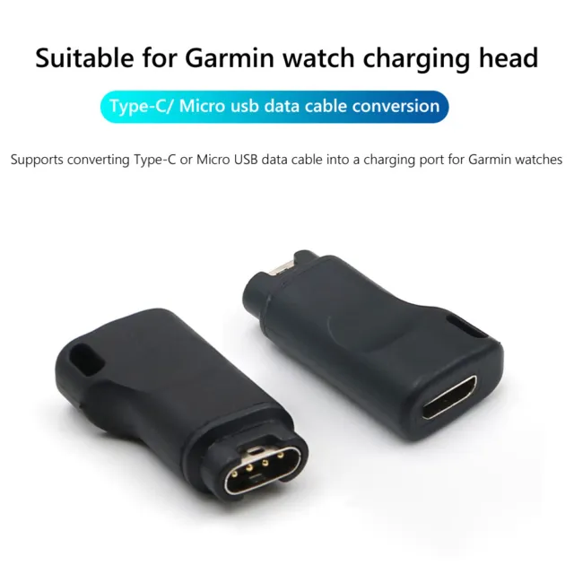 USB Charger Adapter Converter for Garmin Fenix 7S 7X 6 6S 6X (Micro USB) 3