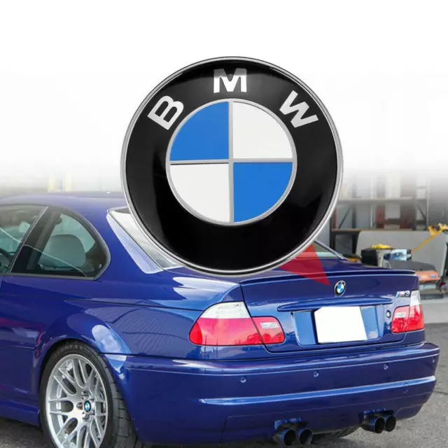 82mm 74mm Auto Emblem Logo Für BMW Vorne Motorhaube Heckklappe Hinten Kofferraum 3