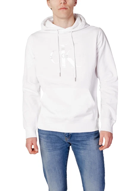 felpa uomo CALVIN KLEIN JEANS argento cotone GR77501