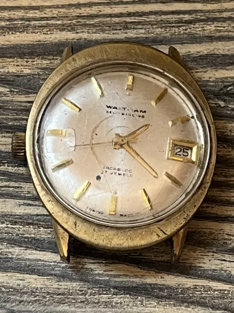 Vintage Waltham Self Winding Incabloc 17 Jewels Men’s Wristwatch Running