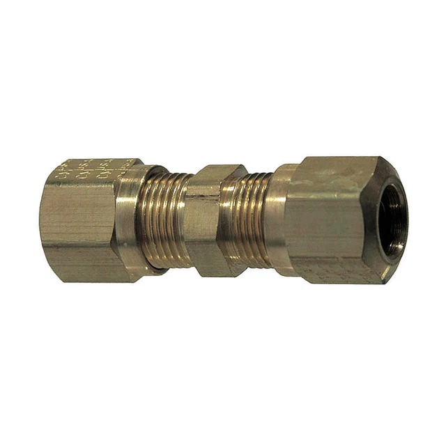 TRAMEC SLOAN 962-10 Tube Union,Compression,Brass,5/8In Tube