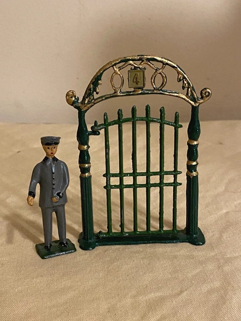 RARE VINTAGE LEAD Toy Gate and Zoo Ticket Clerk RARE Johillco Britains ...