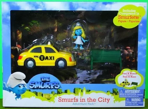 Smurf Smurfs In The City Adventure Pack With Smurfette in the City w/Taxi