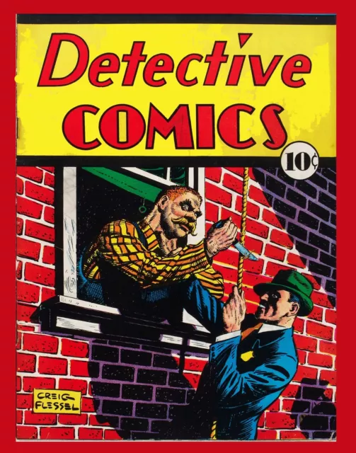 Detective Comic Book Poster 16 x 20 Vintage 1938 Retro Art